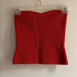 Aritzia babaton verdana top in red XXS
